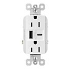 Legrand R26USBAC6W 15A 5.0V White Usb Outlet Receptacle