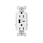 Legrand R26USBAC6W 15A 5.0V White Usb Outlet Receptacle