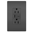 Legrand R26USBACBK 15A 5.0V Black Usb Outlet Receptacle