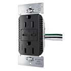 Legrand R26USBPD65BK 15A 5.0V/9.0V/15.0V Black Usb Outlet Receptacle