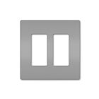 Legrand RWP262GRY 2-Gang Screwless Wall Plate