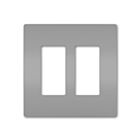 Legrand RWP262GRY 2-Gang Screwless Wall Plate