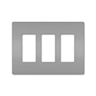 Legrand RWP263GRY 3-Gang Screwless Wall Plate