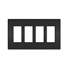 Legrand RWP264BK 4-Gang Screwless Wall Plate