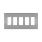 Legrand RWP265GRY 5-Gang Screwless Wall Plate
