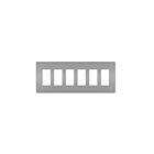 Legrand RWP266GRY 6-Gang Screwless Wall Plate