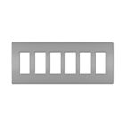 Legrand RWP266GRY 6-Gang Screwless Wall Plate