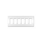 Legrand Radiant RWP266W White Six-Gang Screwless Wall Plate