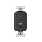 Legrand TM8USB4BKCC6 15A 5.0V Black Type A Usb Charger