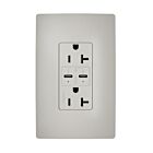 Legrand TR20USBPD65NI 20A 125V Nickel Commercial Usb Outlet Receptacle
