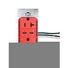 Legrand TR20USBPD65RED 20A 125V Red Commercial Usb Outlet Receptacle