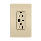 Legrand WRR26USBAC6I 15A 5.0V Ivory Weather-Resistant Usb Outlet Receptacle