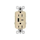 Legrand WRR26USBAC6LA 15A 5.0V Light Almond Weather-Resistant Usb Outlet Receptacle