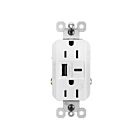 Legrand WRR26USBAC6W 15A 5.0V White Weather-Resistant Usb Outlet Receptacle
