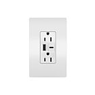 Legrand WRR26USBAC6W 15A 5.0V White Weather-Resistant Usb Outlet Receptacle