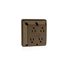 Leviton lev-1254 Brown Quadruplex Receptacle