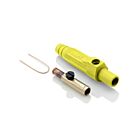 Leviton 15D24-UY Pb Yellow Female Detachable Plug Taper Nose Crimped