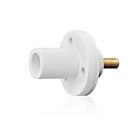 Leviton 15R21-1UW Pb White Male Panel Receptacle Taper Nose 3/4" Threaded Stud