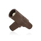 Leviton 16A22-UH Pb Brown Tapping 3-Way T-Connector Taper Nose