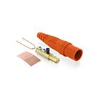 Leviton 16D22-UO Pb Orange Male Detachable Plug Taper Nose