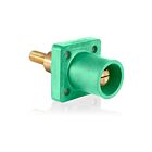 Leviton 16R23-2UG Pb Green Male Panel Receptacle W/Stud 1.250" Taper Nose