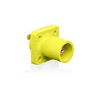 Leviton 16R23-UY Pb Yellow Male Panel Receptacle W/Stud .75" Taper Nose