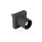 Leviton 16R25-1UE Pb Black Male Panel Receptacle W/Stud 1.125" Taper Nose