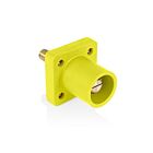 Leviton 16R25-1UY Pb Yellow Male Panel Receptacle W/Stud 1.125" Taper Nose