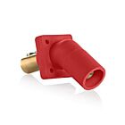 Leviton 16R27-UR Pb Red Male Panel Receptacle Double Set Screw 46Deg