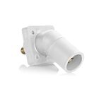 Leviton 16R29-UW Pb White Male Panel Receptacle Threaded Stud 45Deg Single Set Screw