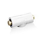 Leviton 18A25-UW Pb White Double Male Connector Ball Nose