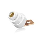 Leviton 18F21-UW Pb White Female Angle Connector Ball Nose