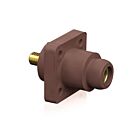 Leviton 18R22-UH Pb Brown Female Panel Receptacle Ball Nose W/Stud .75"