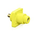 Leviton 18R22-UY Pb Yellow Female Panel Receptacle Ball Nose W/Stud .75"