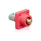 Leviton 18R23-UR Pb Red Male Panel Receptacle Ball Nose