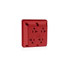 Leviton 21254-R 20A 125V 4-in-1 Quadruplex Receptacle
