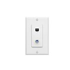 Leviton 40159-W Decora Telephone/Video Wall Jack Assembly
