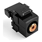 Leviton 40735-ROE Black Audio Orange Inset Jack