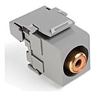 Leviton 40735-ROG Gray Audio Orange Inset Jack