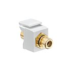 Leviton 40830-BWE Rca Feedthrough Quickport Connector