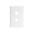 Leviton 41080-2WL 2-Port Extender White Wallplate