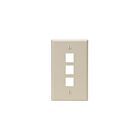 Leviton 41080-3IP Single-Gang Quickport Wallplate