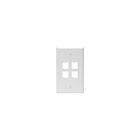 Leviton 41080-4WP White Single Gang Quickport Wallplate