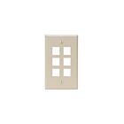 Leviton 41080-6IP Single-Gang Quickport Wallplate