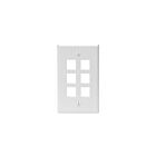 Leviton 41080-6WP Single-Gang Quickport Wallplate