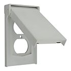 Leviton 4978-GY Weatherproof Wallplate, 1-Gang