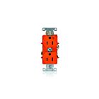 Leviton 5262-ig Orange Receptacle Outlet