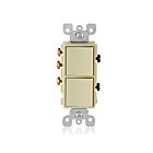 Leviton 5641-I 15A Ivory Combination Switch
