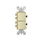 Leviton 5643-I 15A Ivory Combination Switch