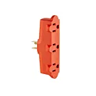 Leviton lev-699 Orange Triple Outlet Receptacle Adapter